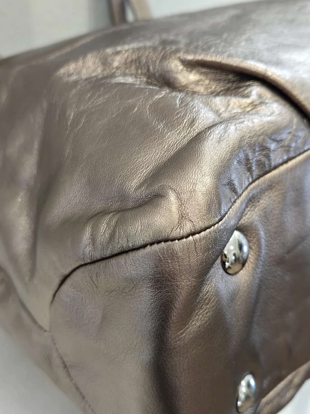 Coach Bronze Metallic Leather Shoulder Bag EUC